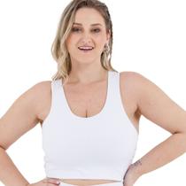 Top Nadador Fitness Feminino Suplex Reforçado Moda Esportiva Básica Plus Size 3042A