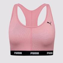 Top Nadador Puma com Bojo Removível Feminino Rosa Claro