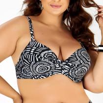 Top Plus com Nó Estampado Ouriço do Mar - Banho de Mar Top Plus com Nó Estampado Ouriço do Mar - Banho de Mar