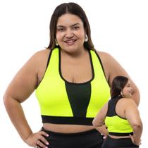 Top Plus Size Academia Sem Bojo Nadador Alta Sustentação Fitness Reforçado