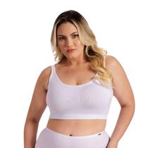 Top Plus Size Em Algodão Com Bojo Removível Santa Passion