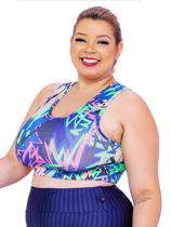 Top Plus Size Essencial Estampado Costa Nadador Conforto dia a dia