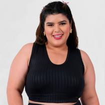 Top Plus Size Moda Fitness Feminino Nadador Suplex 3D Treino Top Plus Size Moda Fitness Feminino Nadador Suplex 3D Treino