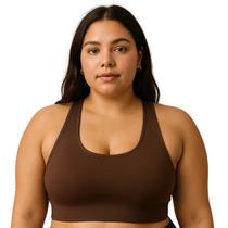 Top Plus Size Modelo Nadador Fitness Feminino Selene