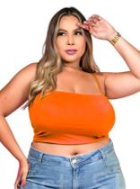 Top Plus Size Reforçado Cropped Verão de Alcinha xxg 48/54