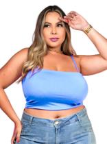 Top Plus Size Reforçado Cropped Verão de Alcinha xxg 48/54