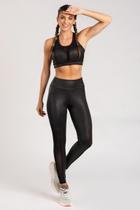 Top PolyGlow Com Tule Preto Top PolyGlow Com Tule Preto