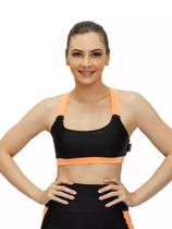 Top Preto e Laranja Cirre