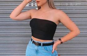 Top preto liso m Top preto liso m