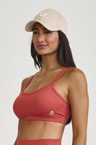 Top Pro com Alcas Duplas Cajubrasil Marrom Paprica