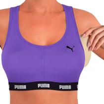 Top Puma C/ Bojo Removível Feminino Alta Sustentação Academia Fitness Nadador Com Sustentação