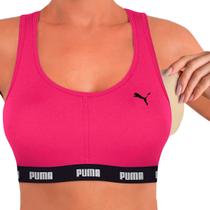 Top Puma C/ Bojo Removível Feminino Alta Sustentação Academia Fitness Nadador Com Sustentação