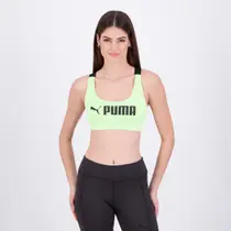 Top Puma Mid Impact Feminino Verde Top Puma Mid Impact Feminino Verde