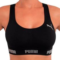 Top Puma Sem Costura Feminino - Preto Top Puma Sem Costura Feminino - Preto