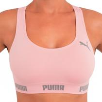 Top Puma Sem Costura Feminino - Rosa Top Puma Sem Costura Feminino - Rosa