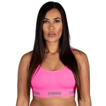 Top Puma Sem Costura Rosa Neon