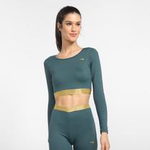 Top Rainha Elastic Manga Longa Média Sustentação Feminino Top Rainha Elastic Manga Longa Média Sustentação Feminino