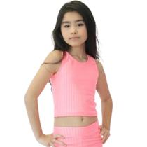Top Regata Infantil - Salmão Neon Top Regata Infantil - Salmão Neon