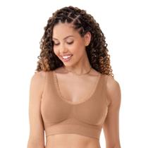 Top Renda Alças Fixas Bojo Removível Sem Costura Zee Rucci