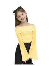 Top RoseSeek Girl's Off The Shoulder Mesh, de manga comprida transparente