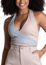 Top Sawary Frente Unica - 279701 CINZA Top Sawary Frente Unica - 279701 CINZA