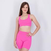 Top Selene Canelado Sem Costura Basic Feminino Rosa Top Selene Canelado Sem Costura Basic Feminino Rosa
