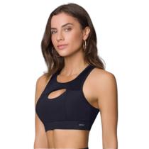 Top Selene com Recorte Cirrê e Bojo Fitness - 24896.001 - Preto Top Selene com Recorte Cirrê e Bojo Fitness - 24896.001 - Preto