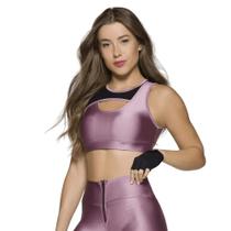 Top Selene com recorte e bojo - 24867.001 - Malva Top Selene com recorte e bojo - 24867.001 - Malva