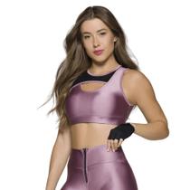 Top Selene com recorte e bojo - 24867.001 - Malva Top Selene com recorte e bojo - 24867.001 - Malva