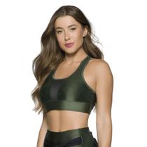Top Selene com recorte e bojo - 24871.001 - Verde Militar Top Selene com recorte e bojo - 24871.001 - Verde Militar