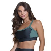 Top Selene com recorte e bojo fitness -24614.001- índigo/Verde