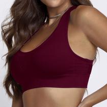 Top Selene Nadador Poliamida Sem Costura Alta Sustentação Reforçado Fitness Academia Corrida Sem Bojo