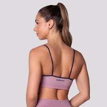 Top Selene Quadriculado Sem Costura com Bojo Removível Rosê