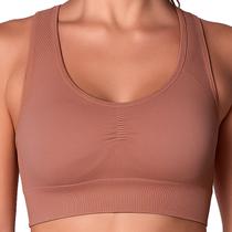 Top Selene Sem Costura Esportivo Microfibra S/ Bojo Reforçado Nadador Alta Sustentação Fitness Academia Corrida 20905