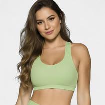 Top Selene Sem Costura Feminino - Verde Top Selene Sem Costura Feminino - Verde