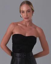 Top sem alça Renda Feminino Verde