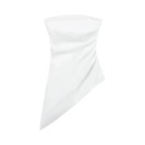 Top Sem Alças Vintage Feminino Com Corte Assimétrico, Moda De Verão Sexy Off-Shoulder Top Sem Alças Vintage Feminino Com Corte Assimétrico, Moda De Verão Sexy Off-Shoulder