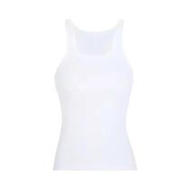 Top Sem Mangas De Malha Verde Com Listras Para Mulheres, Estilo Vintage, Básico E Confortável Para O