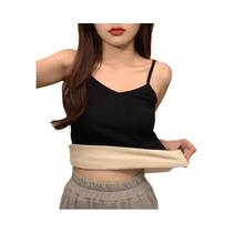 Top Sem Mangas De Veludo Quente Para Mulheres, Estilo Y2K, Ajuste Slim, Top De Fleece