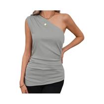 Top Sem Mangas Preto E Roxo Para Mulheres, Elegante E Casual, Básico 2024 Top Sem Mangas Preto E Roxo Para Mulheres, Elegante E Casual, Básico 2024