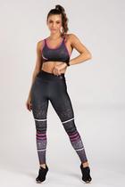 Top Shape Press Transpassado Rosa Cinza Top Shape Press Transpassado Rosa Cinza