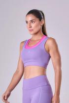 Top signature samba 2 em 1 dupla face pink fluor/ roxo névoa Top signature samba 2 em 1 dupla face pink fluor/ roxo névoa