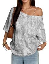 Top Somzop feminino com estampa camuflada em folha de ácer