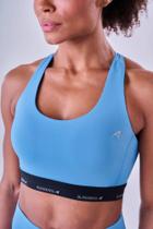 Top sprint ginga dupla face azul azure/preto