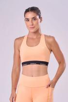 Top Sprint Ginga Dupla Face Laranja Pêssego e Preto