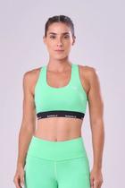 Top Sprint Ginga Dupla Face Verde Menta/Preto Top Sprint Ginga Dupla Face Verde Menta/Preto