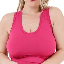 Top Suplex Confort S/bojo Básico Feminino Moda Esportiva Plus Size 3041A - Virtude