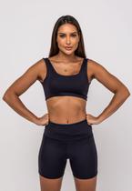 Top Suplex Poliamida Bicolor Preto Salvatore