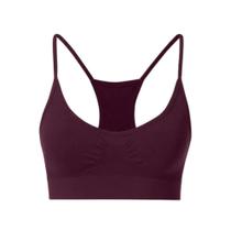 Top Sutiã Nadador Fitness Microfibra Sem Costura E Bojo She