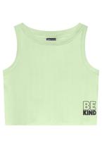 Top Teen Feminino Amora Ribana Canelada Verde Top Teen Feminino Amora Ribana Canelada Verde